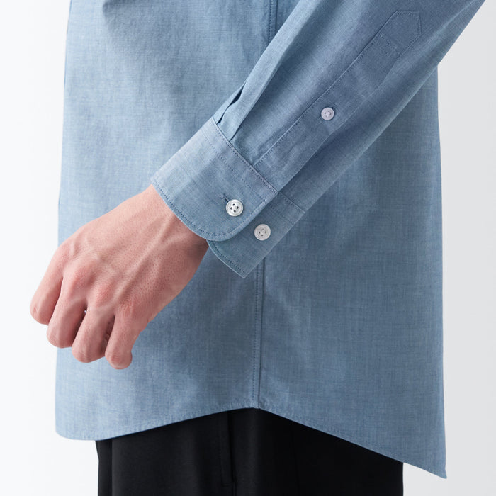 Camisas Muji Broad Hombre Azules | DM3A4E23O