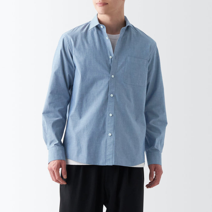 Camisas Muji Broad Hombre Azules | DM3A4E23O