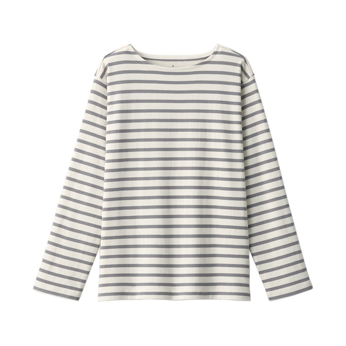 Camiseta Muji Heavy Weight Boat Neck Long Sleeve Mujer Blancos | BN5X2I90P