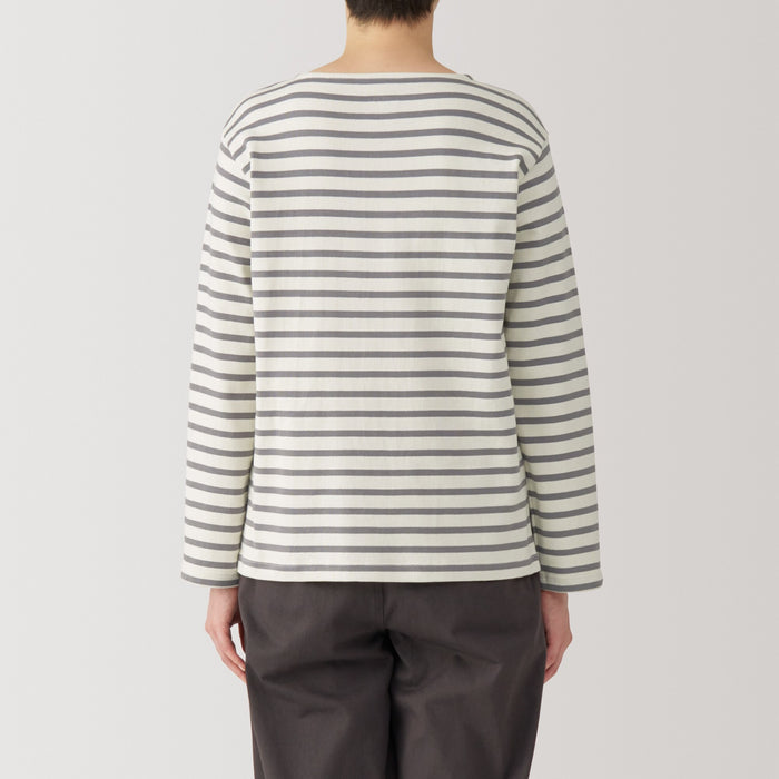 Camiseta Muji Heavy Weight Boat Neck Long Sleeve Mujer Blancos | BN5X2I90P