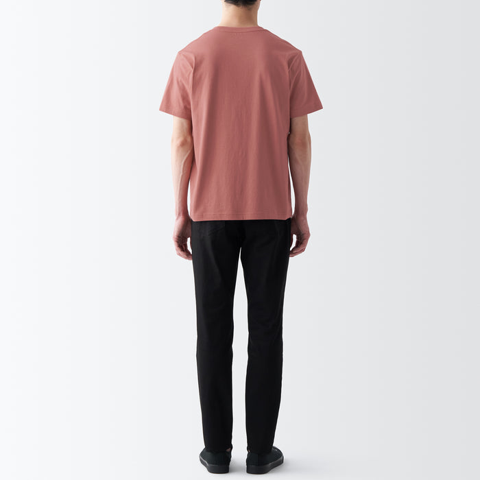 Camiseta Muji Washed Jersey Crew Neck Short Sleeve Hombre Rosas | HL7F9J66W
