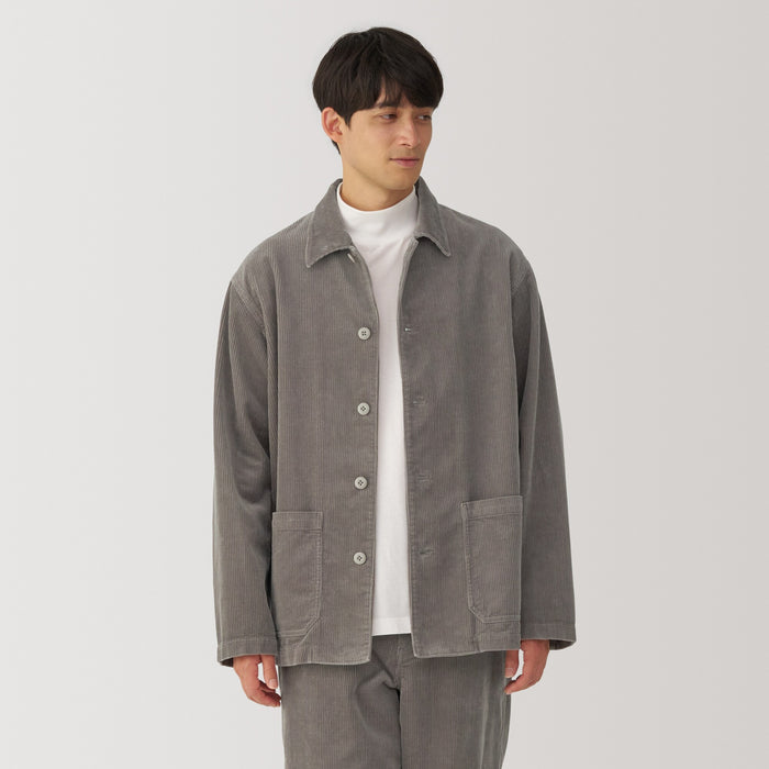 Chamarras Muji Kapok Blend Corduroy Hombre Grises | YP7F2Z13C