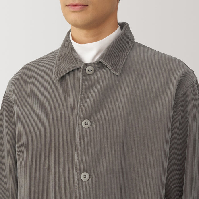 Chamarras Muji Kapok Blend Corduroy Hombre Grises | YP7F2Z13C