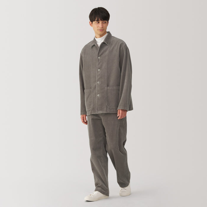 Chamarras Muji Kapok Blend Corduroy Hombre Grises | YP7F2Z13C