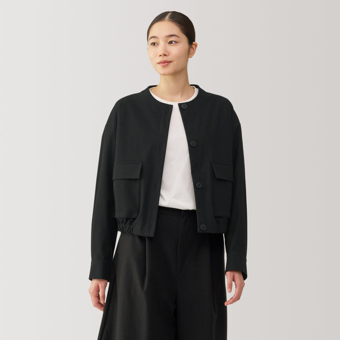 Chamarras Muji Stretch Brushed Cardigan Mujer Negros | VQ4E8L91W