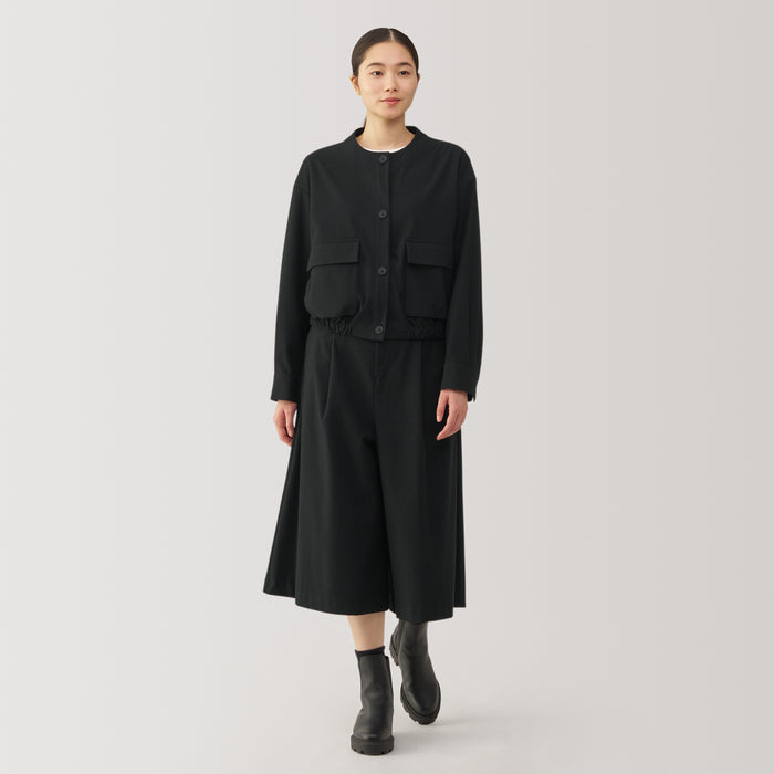 Chamarras Muji Stretch Brushed Cardigan Mujer Negros | VQ4E8L91W