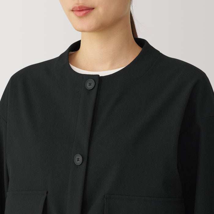 Chamarras Muji Stretch Brushed Cardigan Mujer Negros | VQ4E8L91W