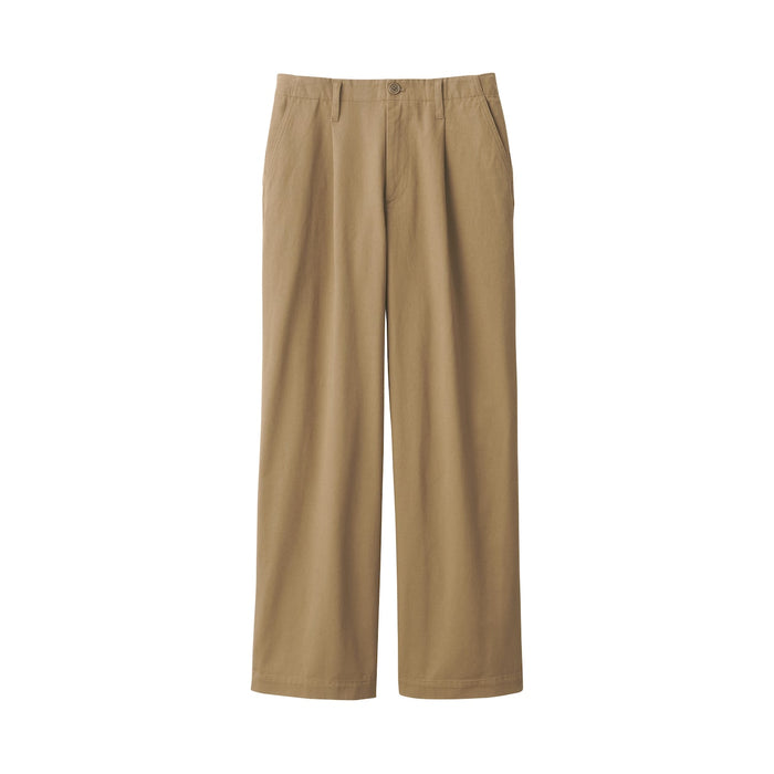 Pantalon Muji WoSlub Yarn Chino Darted Wide Hombre Marrom | FR2P0E49Y