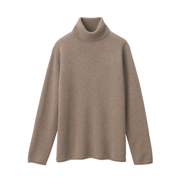 Suéteres Muji Labo Natural Cashmere Turtleneck Hombre Marrom | GZ4G3B99L