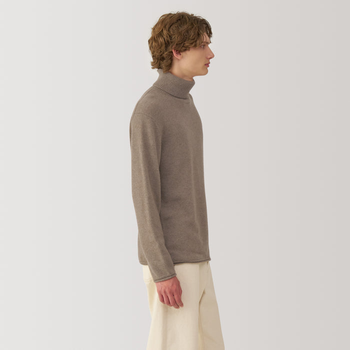 Suéteres Muji Labo Natural Cashmere Turtleneck Hombre Marrom | GZ4G3B99L