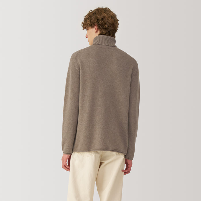 Suéteres Muji Labo Natural Cashmere Turtleneck Hombre Marrom | GZ4G3B99L