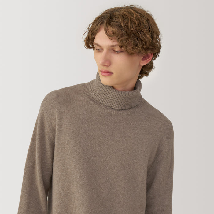 Suéteres Muji Labo Natural Cashmere Turtleneck Hombre Marrom | GZ4G3B99L