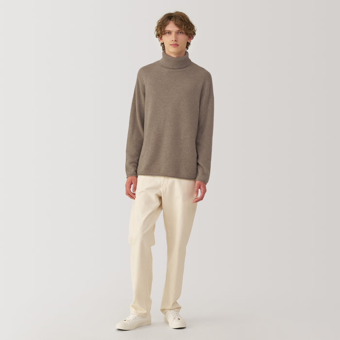 Suéteres Muji Labo Natural Cashmere Turtleneck Hombre Marrom | GZ4G3B99L